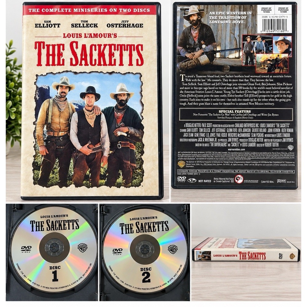 Louis L'Amour's The Sacketts Complete Miniseries DVD 2-Disc Sam Elliott 2006